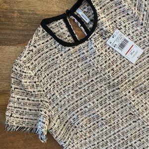 NWT - Mango crop tweed blouse - XS/S